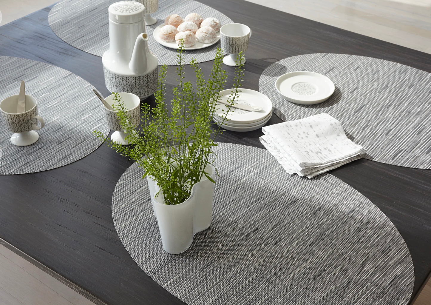 Chilewich Bamboo Chalk Placemat ovaal 36x49cm