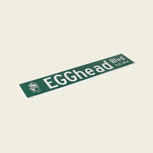 Big Green Egg Street Sign 'Egghead Boulevard'