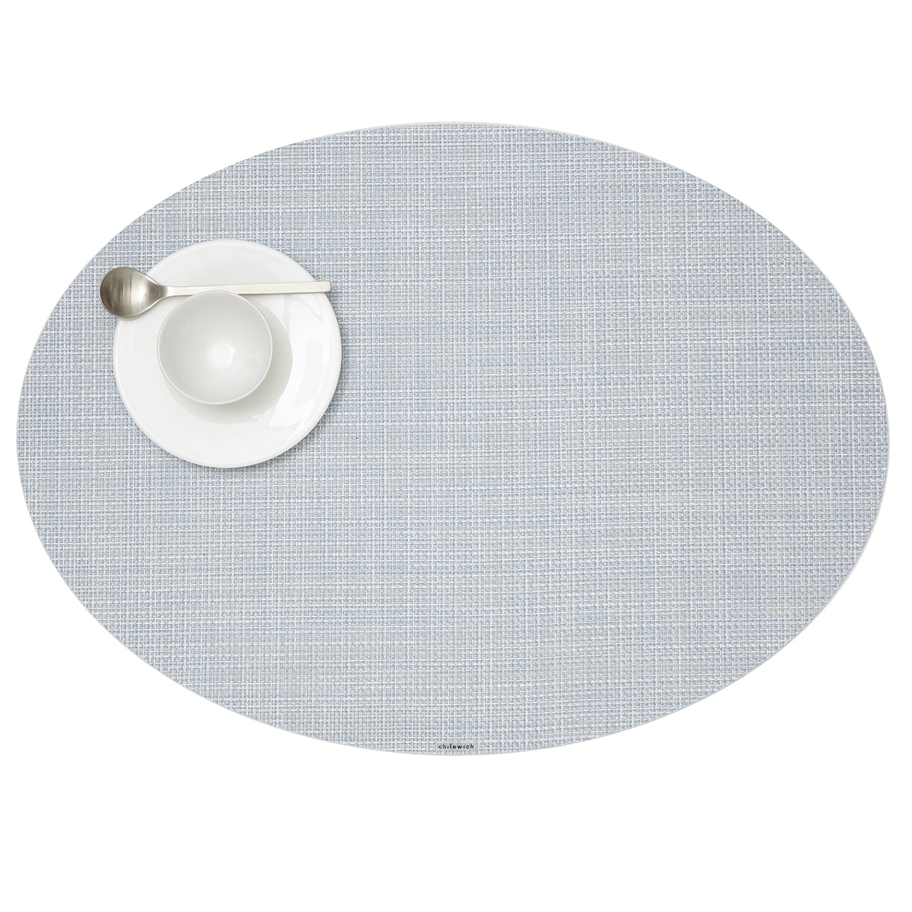 Chilewich Mini Basketweave Sky Placemat ovaal 36x49cm