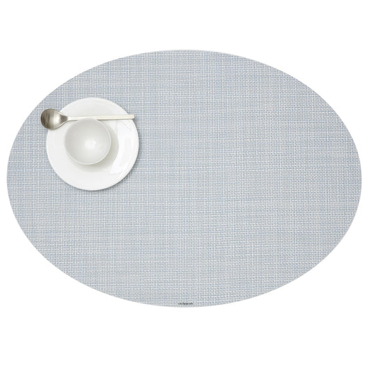 Chilewich Mini Basketweave Sky Placemat ovaal 36x49cm