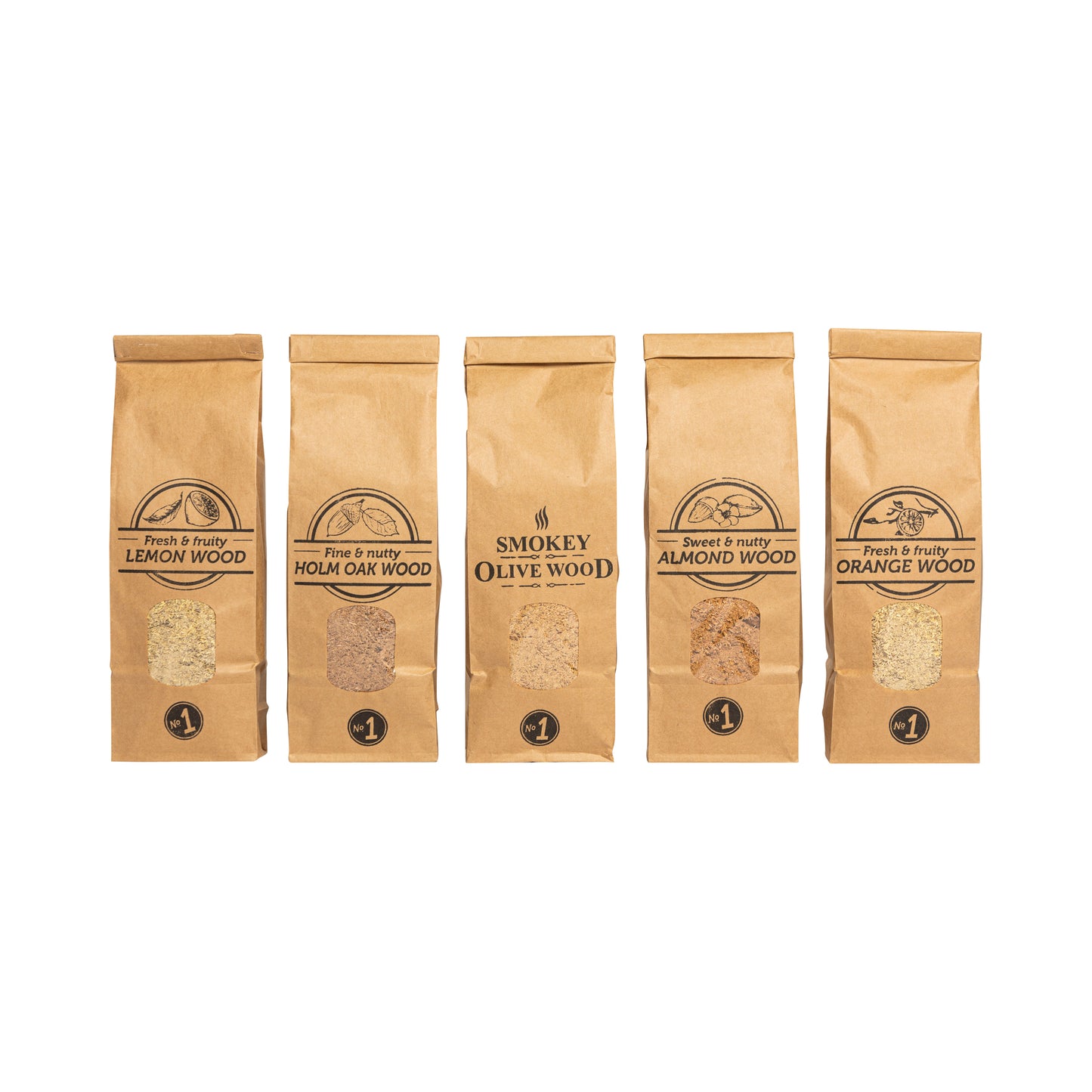 Smokin' Flavours Giftbox BBQ Smoking Dust Olive Wood - 5 flavours