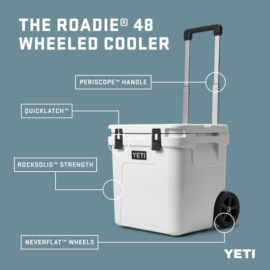 YETI Roadie 48 Wheeled Cooler | White