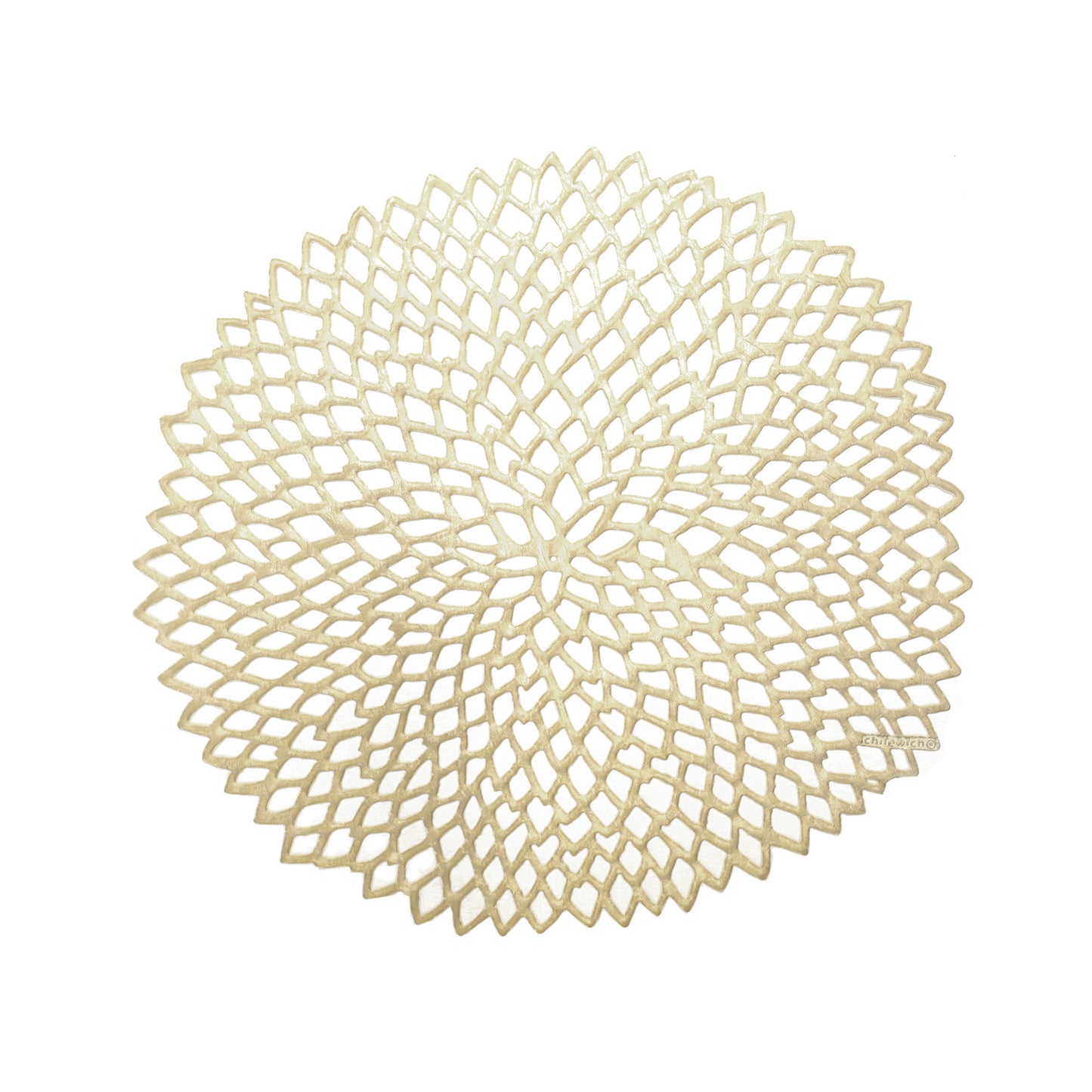 Chilewich Placemat Dahlia Rond 36x39cm | Champagne