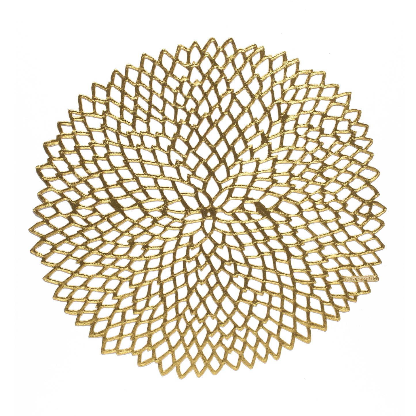 Chilewich Placemat Dahlia Rond 36x39cm | Brass
