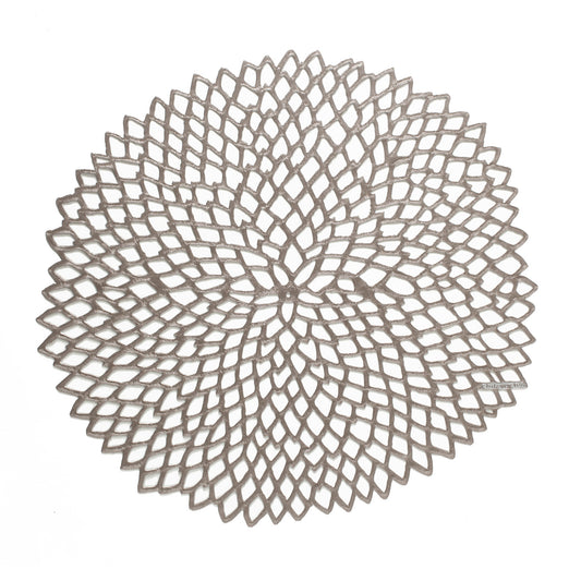 Chilewich Placemat Dahlia Rond 36x39cm | Gunmetal