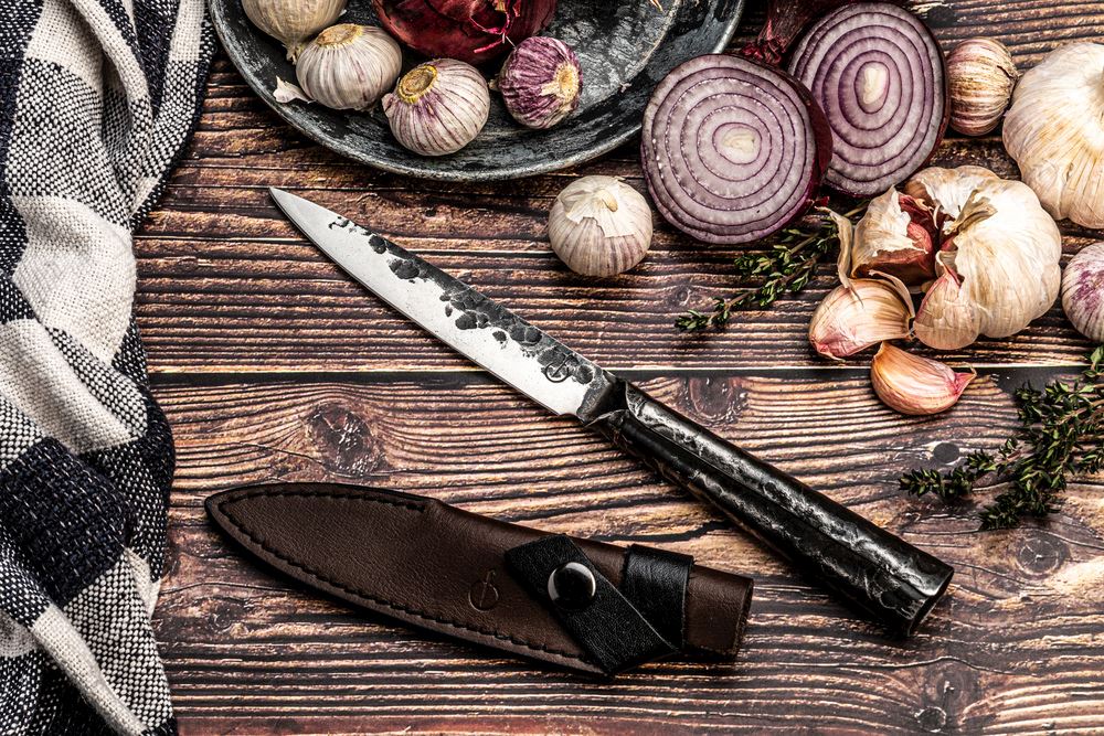 Forged Leren hoes Utility Knife
