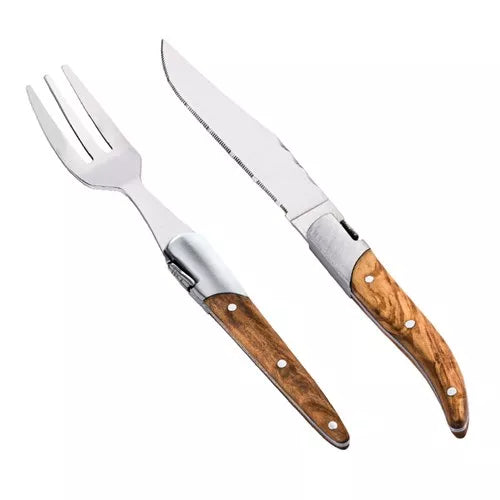 Laguiole Luxury Line Mini Couvert - Olijfhout