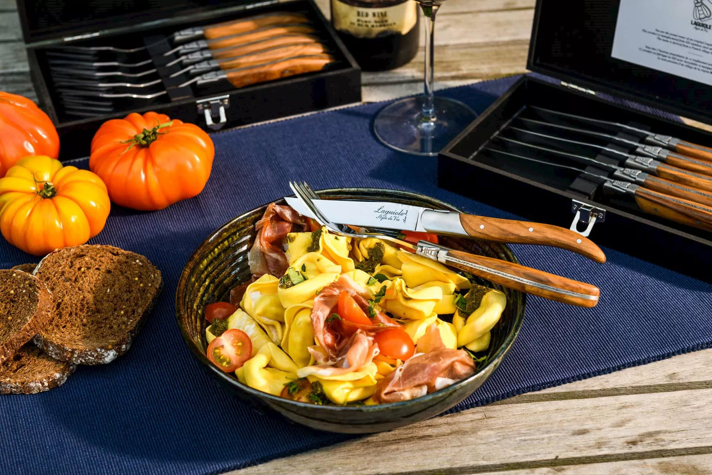 Laguiole Luxury Line Steakmessen - Olijfhout