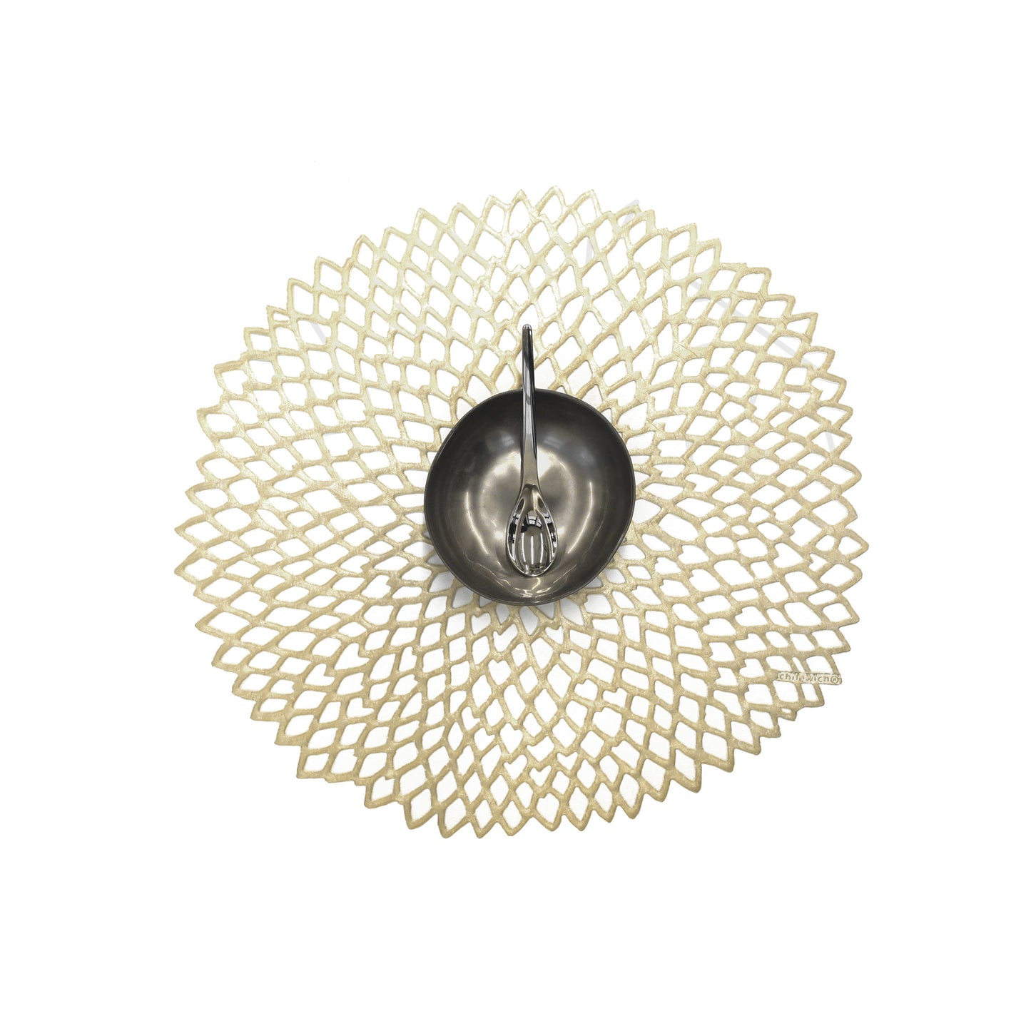 Chilewich Placemat Dahlia Rond 36x39cm | Champagne