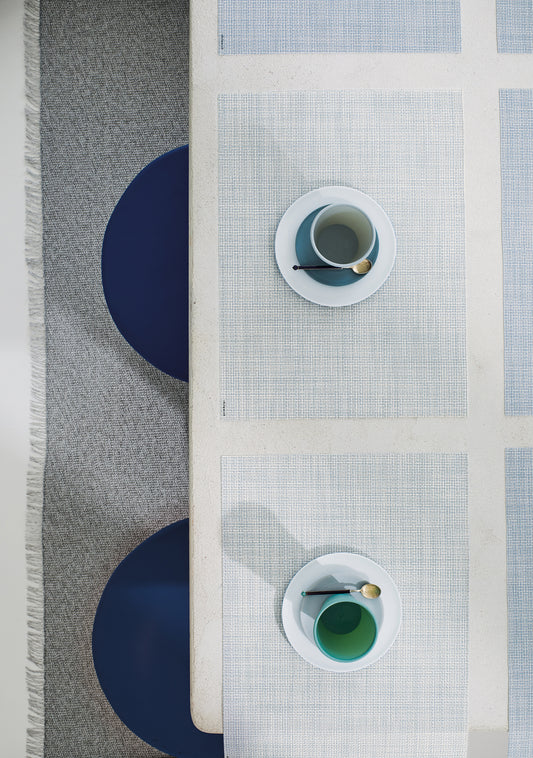 Chilewich Mini Basketweave Sky Placemat ovaal 36x49cm