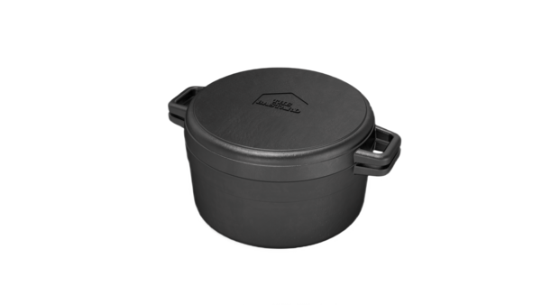 The Bastard | Dutch Oven & Griddle Cast Iron 24cm | Medium, Large
