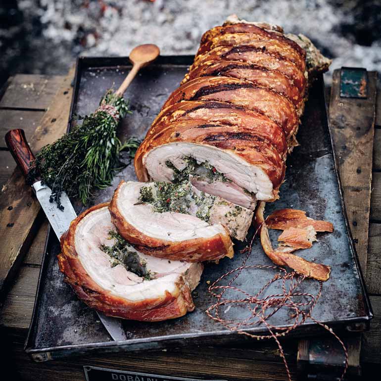 De perfecte porchetta op de BBQ bereiden