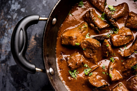 Stoofpot van gerookte sucadelappen van de kamado