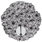 Chilewich Placemat Daisy Rond 39cm | Black