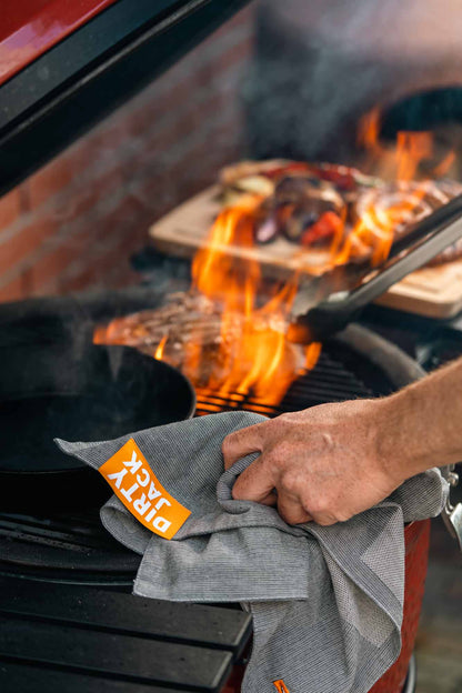 Dirty Jack Kookdoek - Charcoal - Orange label