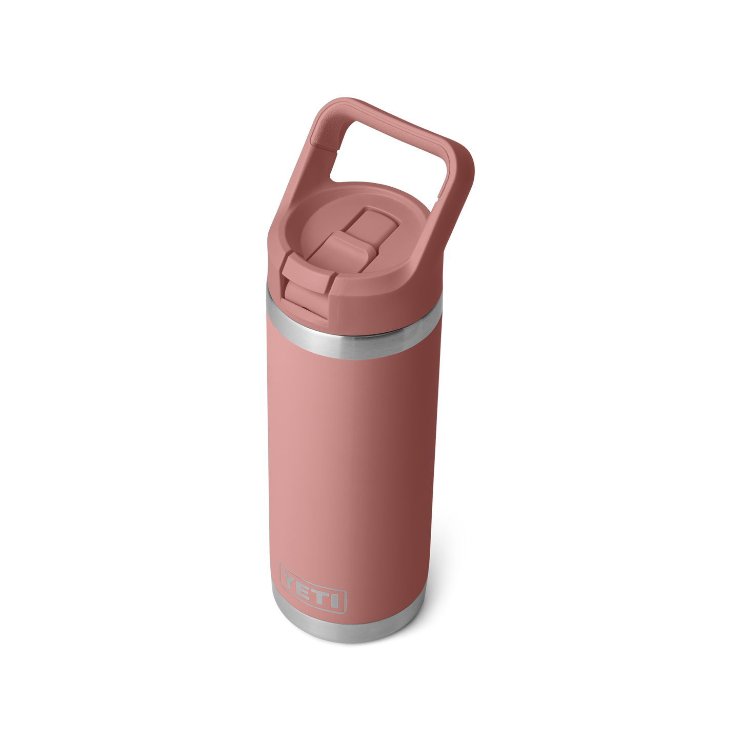 YETI Rambler Water Bottle with Color-Matched Straw Cap 18oz (532ml) | Sandstone Pink