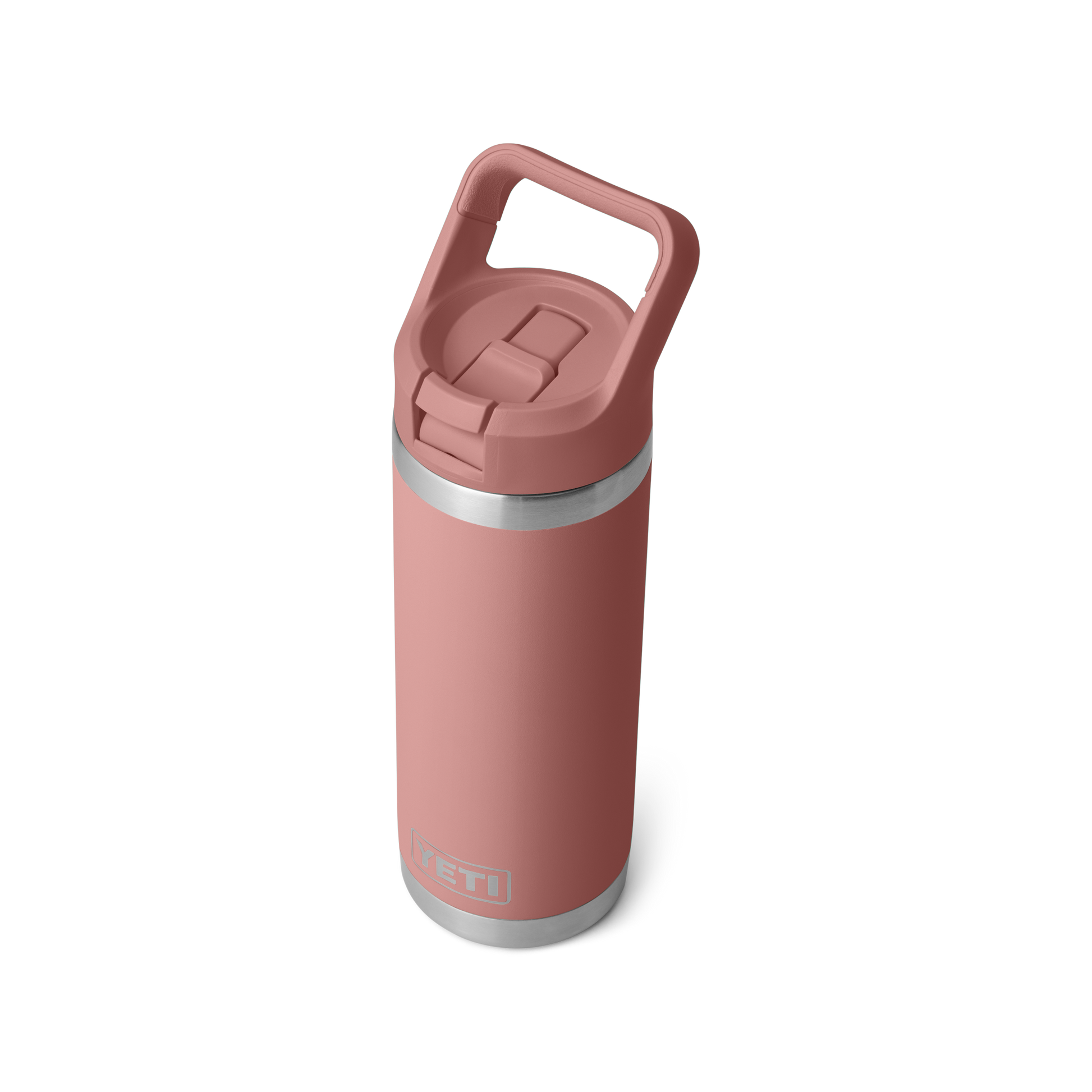 YETI Rambler Water Bottle with Color-Matched Straw Cap 18oz (532ml) | Sandstone Pink