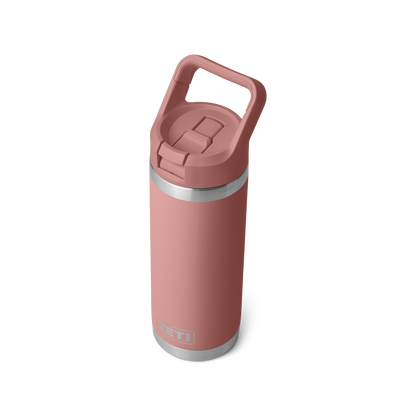 YETI Rambler Water Bottle with Color-Matched Straw Cap 18oz (532ml) | Sandstone Pink