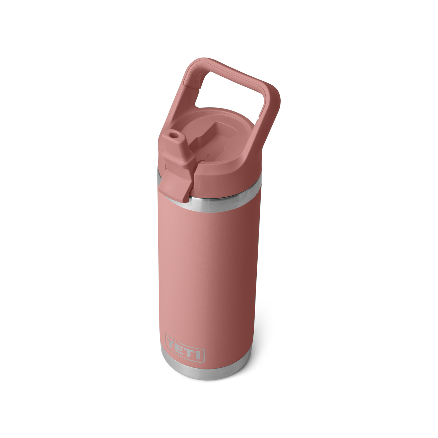 YETI Rambler Water Bottle with Color-Matched Straw Cap 18oz (532ml) | Sandstone Pink
