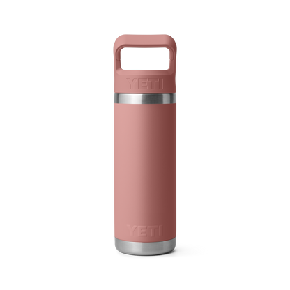 YETI Rambler Water Bottle with Color-Matched Straw Cap 18oz (532ml) | Sandstone Pink