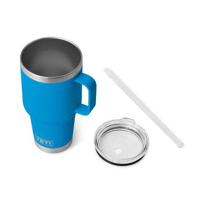 YETI Rambler Straw Mug with Straw Lid 35 oz (994ml) | Big Wave Blue