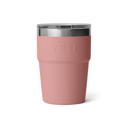 YETI Rambler Stackable Cup with Magslider Lid 16oz (473ml) | Sandstone Pink