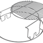 Dit multi level rack, bestaande uit 2 delen, is gemaakt van RVS. Het onderste gedeelte van het rack bestaat uit een cirkelvormige stang die bovenop het RVS rooster van de kamado geplaatst kan worden. Op de RVS stang is een verhoging gemaakt met daarop een RVS rooster. 