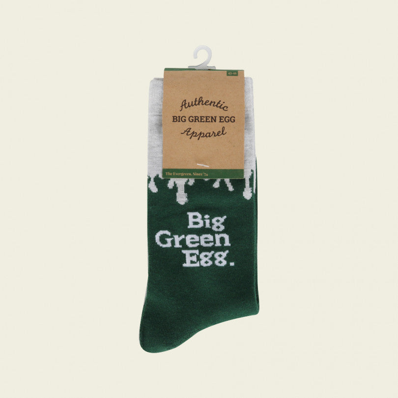 Big Green Egg Socks Flames Green/White Maat 43-46