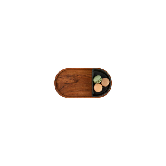 Bowls & Dishes | Pure Acacia Wood Serveertray Ovaal Medium 27x14,5cm