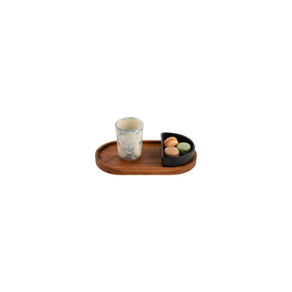Bowls & Dishes | Pure Acacia Wood Serveertray Ovaal Medium 27x14,5cm