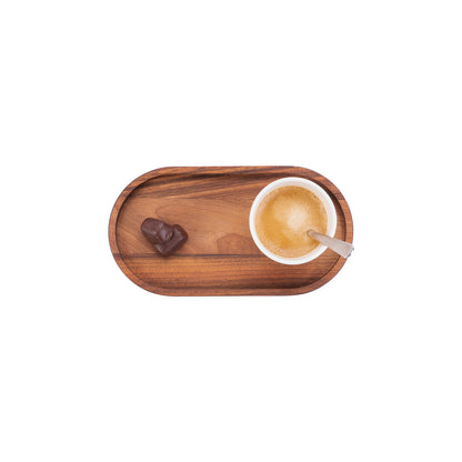 Bowls & Dishes | Pure Walnut Wood Serveertray Ovaal Medium 27x14,5cm