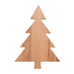 Beukenhouten serveerplank van 45 cm in de vorm van een kerstboom. De plank is van bovenaf gefotografeerd tegen een witte achtergrond.