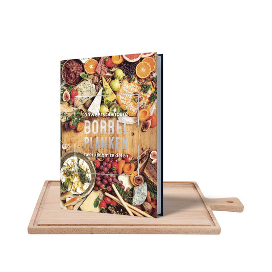 Bowls & Dishes | Set Puur Hout Steakplank Beuken Rechthoek 40x23cm + Kookboek Borrelplanken