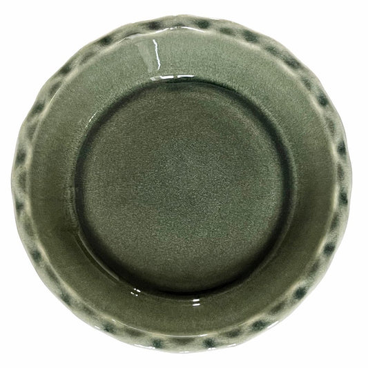 Emile Henry X Jars Céramistes | 175th Anniversary Limited Edition Pie Dish Orage Groen-Wit 26cm