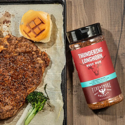 Fire & Smoke Society | Thundering Longhorn Brisket & Burgers Rub 354g