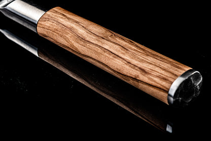 Forged Olive Universeel Mes Gekarteld