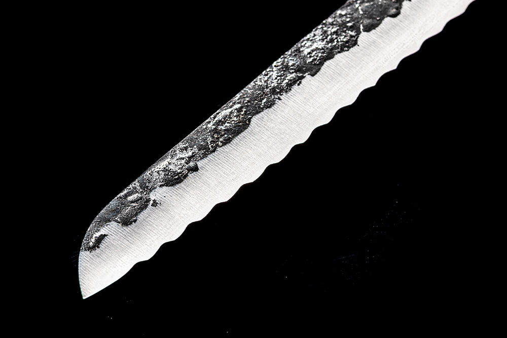 Forged Olive Universeel Mes Gekarteld