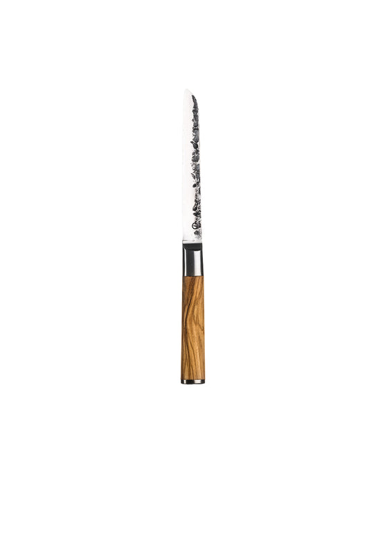Forged Olive Universeel Mes Gekarteld