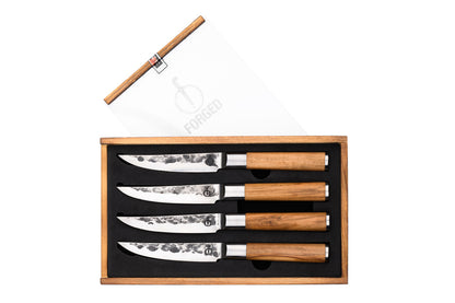 Forged Olive Steakmessen 4-delig