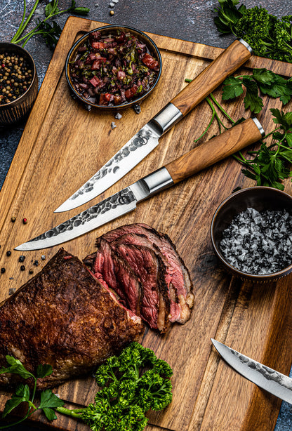 Forged Olive Steakmessen 4-delig