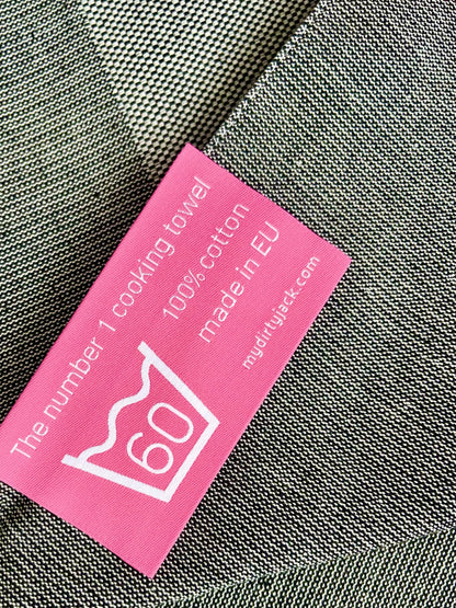 Dirty Jack Kookdoek - Charcoal - Pink label