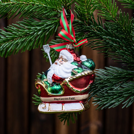 Big Green Egg - Christmas Ornament / Kerstbal Kerstman