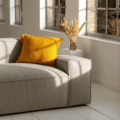 Stoov Ploov Warmtekussen Draadloos Knitted Ocher Yellow 45x60cm | standaard batterij