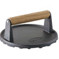 Rösle Barbecue Grill Pers Rond Gietijzer met houten handgreep ø 17,5 cm