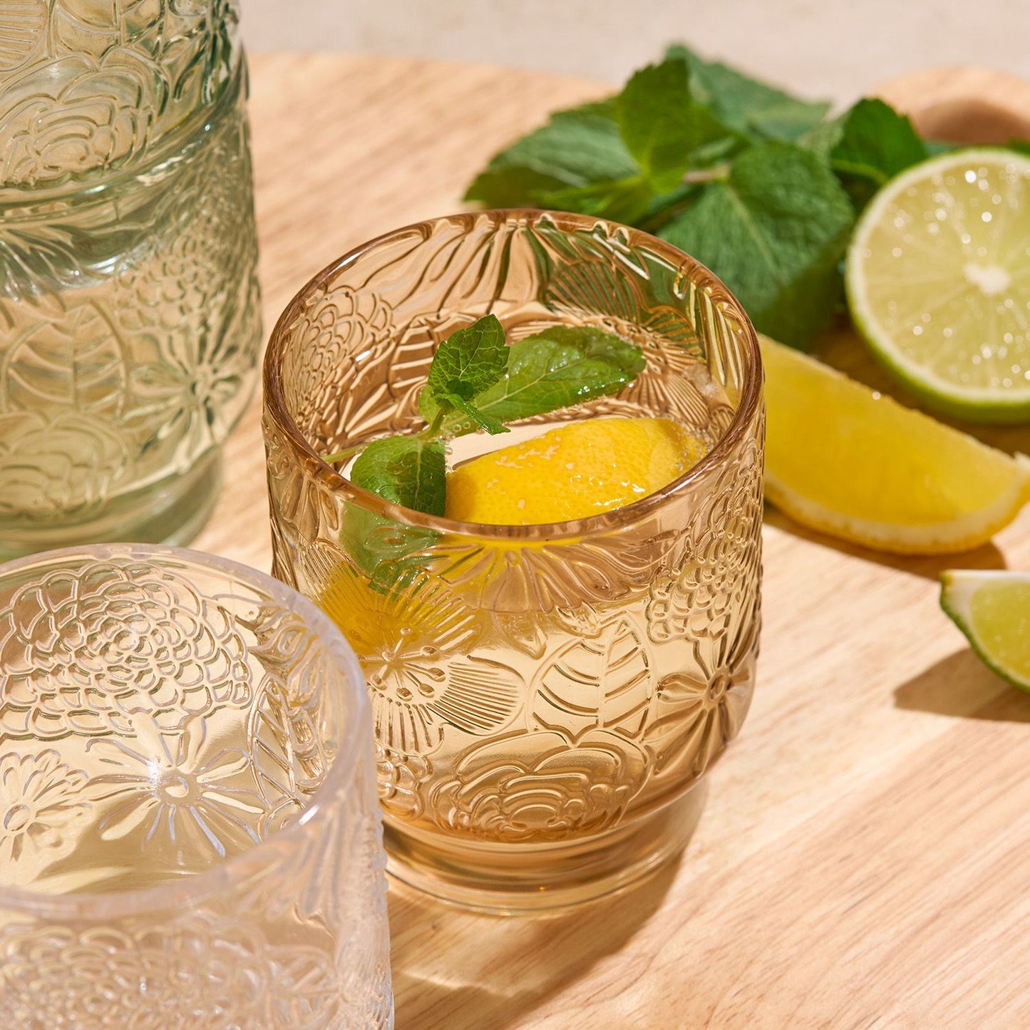 Salt&Pepper | Waterglas Flora Amber 30cl | set 4st.