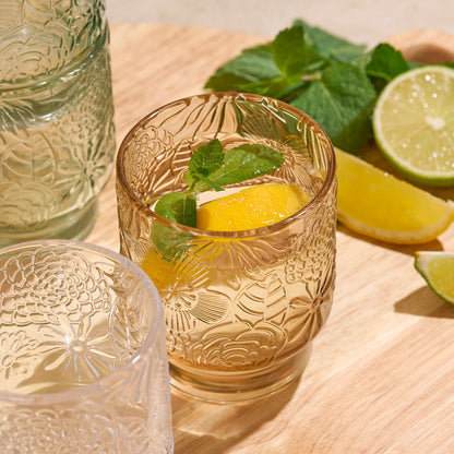 Salt&Pepper | Waterglas Flora Amber 30cl | set 4st.