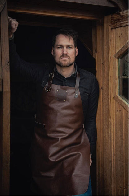 Witloft Buffellederen Schort Full grain | Chocolat