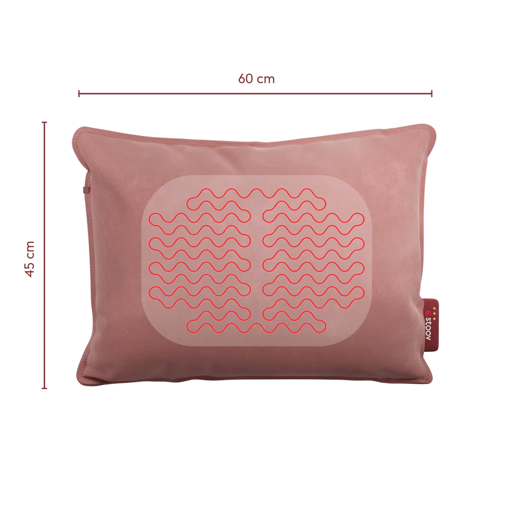 Stoov | Ploov3 Warmtekussen Draadloos Velvet Soft Pink 45x60cm | Flex 33Wh