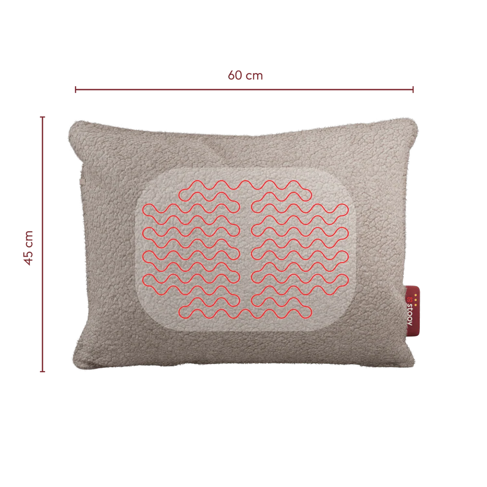 Stoov | Ploov3 Warmtekussen Draadloos Woolly Soft Beige 45x60cm | Flex 33Wh