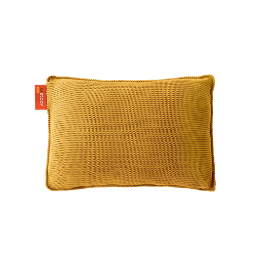 Stoov Ploov Warmtekussen Draadloos Knitted Ocher Yellow 45x60cm | standaard batterij